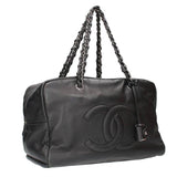 Chanel Leather Boston Handbag