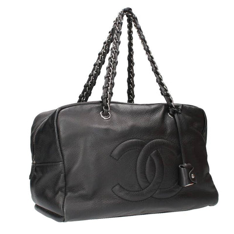 Chanel Leather Boston Handbag
